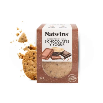 NATWINS® Bolacha Aveia, 3 Chocolates Iogurte 5 un.