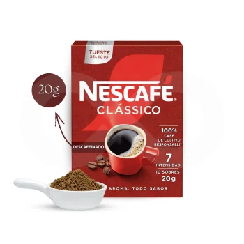 NESCAFÉ® Café Solúvel Clássico Decaf 10 un.