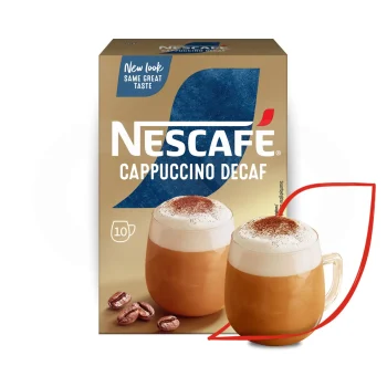 NESCAFÉ® Café Solúvel Cappuccino Decaf 10 un.