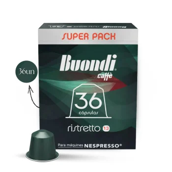 BUONDI® Cápsulas Nespresso Ristretto Super Pack 36 un.