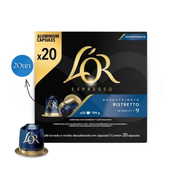 L´OR® Cápsulas Nespresso Ristretto Decaf 20 un.