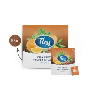 TLEY® Chá Preto Canela & Laranja 10 un.