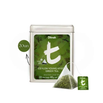 DILMAH® Chá Ceylon Young Hyson Green Tea 20 un.