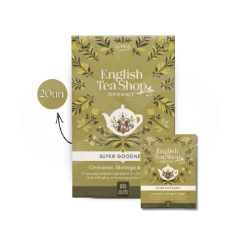 ENGLISH TEA SHOP® Chá Canela, Moringa & Gengibre 20 un.