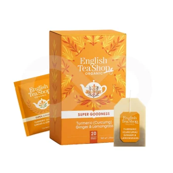 ENGLISH TEA SHOP® Chá Curmuma, Gengibre & Lemongrass 20 un.