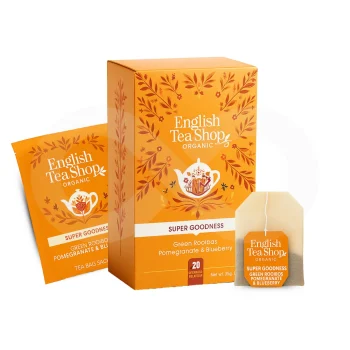 ENGLISH TEA SHOP® Chá Green Rooibos, Romã & Mirtilo 20 un.