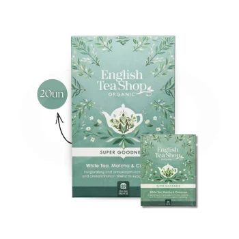 ENGLISH TEA SHOP® Chá Branco, Matcha & Canela 20 un.