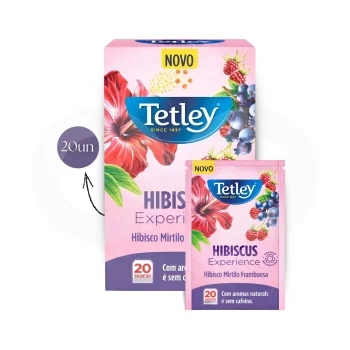 TETLEY® Chá Hibisco Mirtilo Framboesa 20 un.
