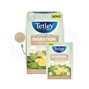 TETLEY® Chá Digestão Zinco & Vitamina D 20 un.