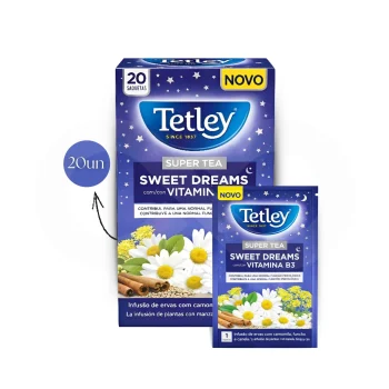 TETLEY® Chá Sweet Dreams Vitamina B3 20 un.
