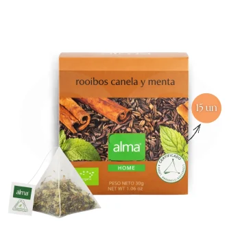 ALMA® Chá Rooibos Canela & Menta 15 un.