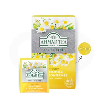 AHMAD TEA® Chá Camomile & Lemongrass 20 un.