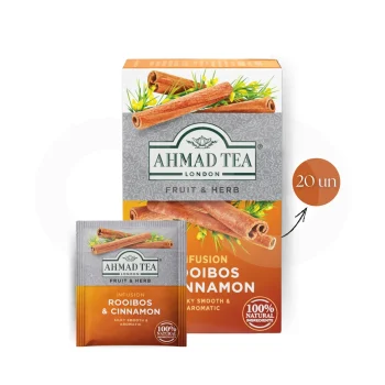 AHMAD TEA® Chá Rooibos & Cinnamon 20 un.
