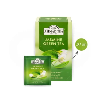 AHMAD TEA® Chá Green Tea Jasmin 20 un.