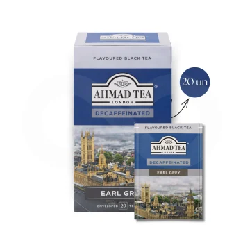 AHMAD TEA® Chá Earl Grey Decaf 20 un.