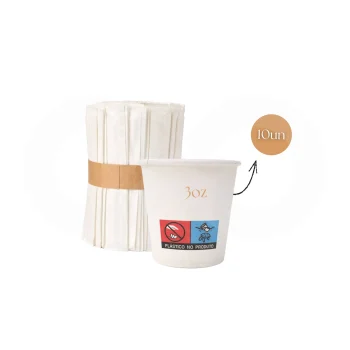 Copos Papel 3oz & Agitadores 10 unidades