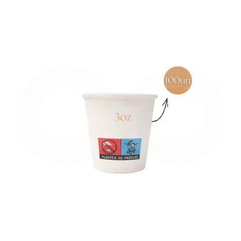 Copos Papel 3oz 100 unidades