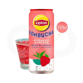 LIPTON® Kombucha Morango & Hortelã 330 ml