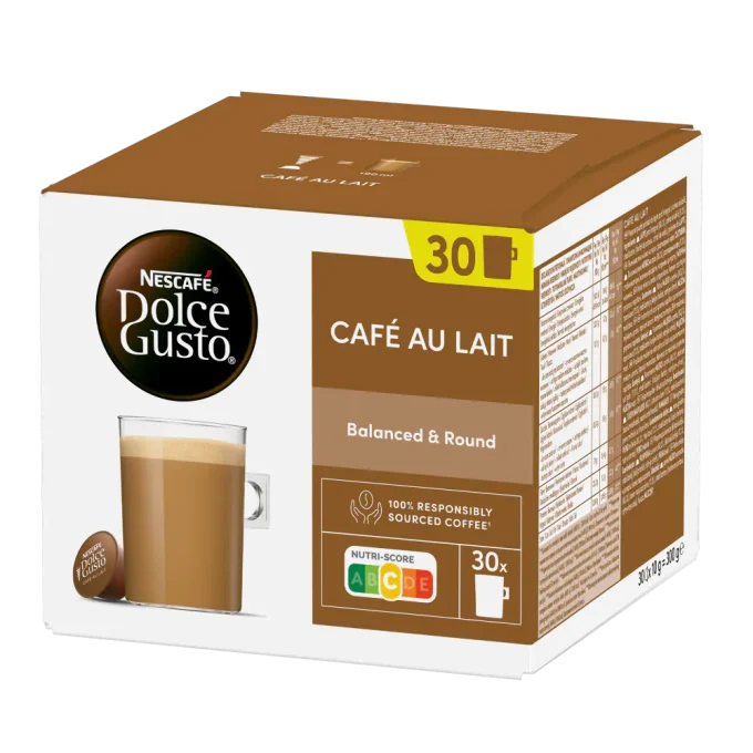 Cápsulas Nescafé® Dolce Gusto® Cafe au Lait XL 30 unid.