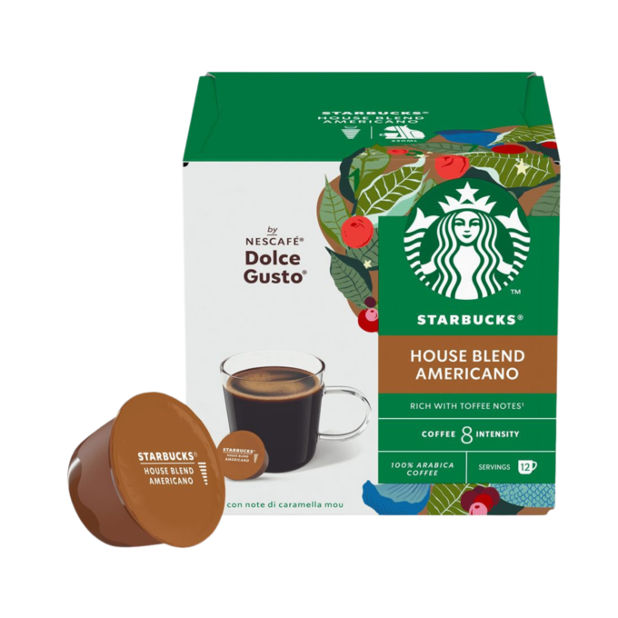 Capsulas Compatíveis Dolce Gusto® Starbucks® House Blend 12 unid.