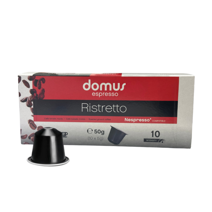 Cápsulas Compatíveis Alumínio Nespresso® Domus® Ristretto 10 unid.