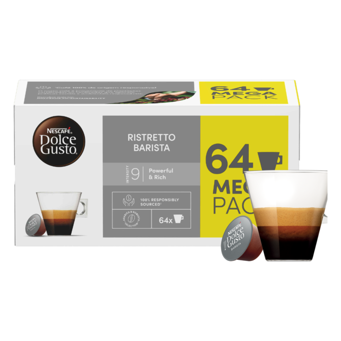 Cápsulas Nescafé® Dolce Gusto® Ristretto Barista Mega Pack 64 unid.