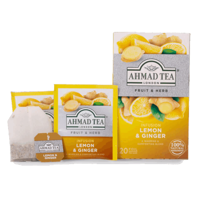 Chá Ahmad® Limão & Gengibre 20 unid.