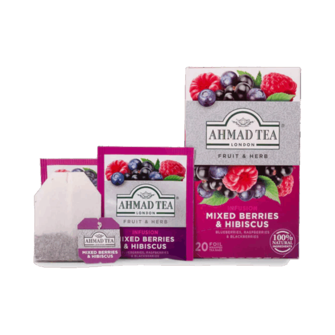 Chá Ahmad® Frutos Vermelhos & Hibisco 20 unid.