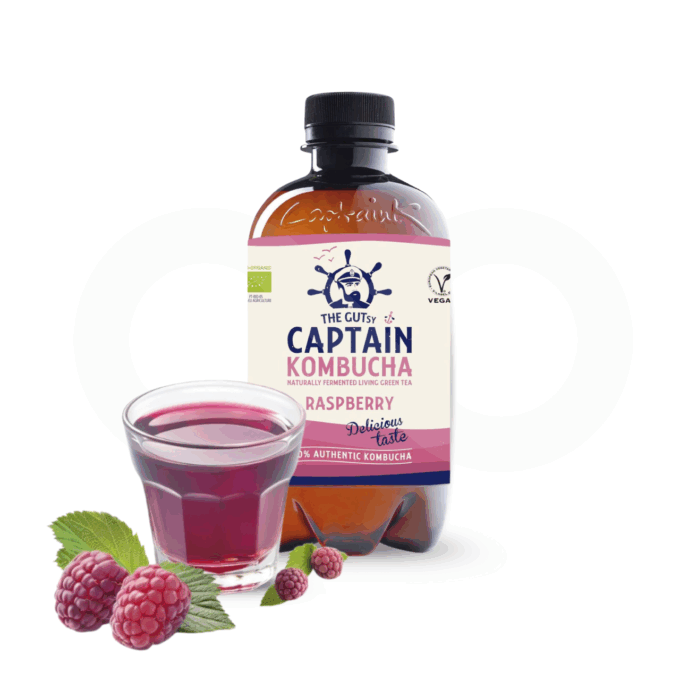 Chá Frio The Gutsy Captain® Kombucha Raspeberry 400 ml