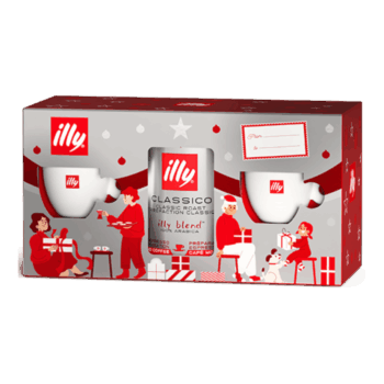 Kit Natal illy® Café Moído Classico + 2 Chávenas
