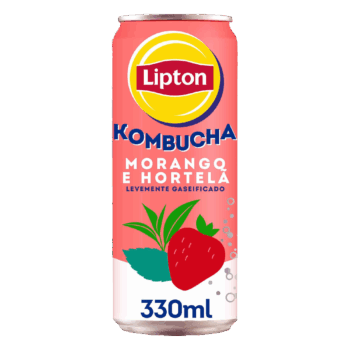Chá Frio Lipton® Kombucha Morango e Hortelã 330ml