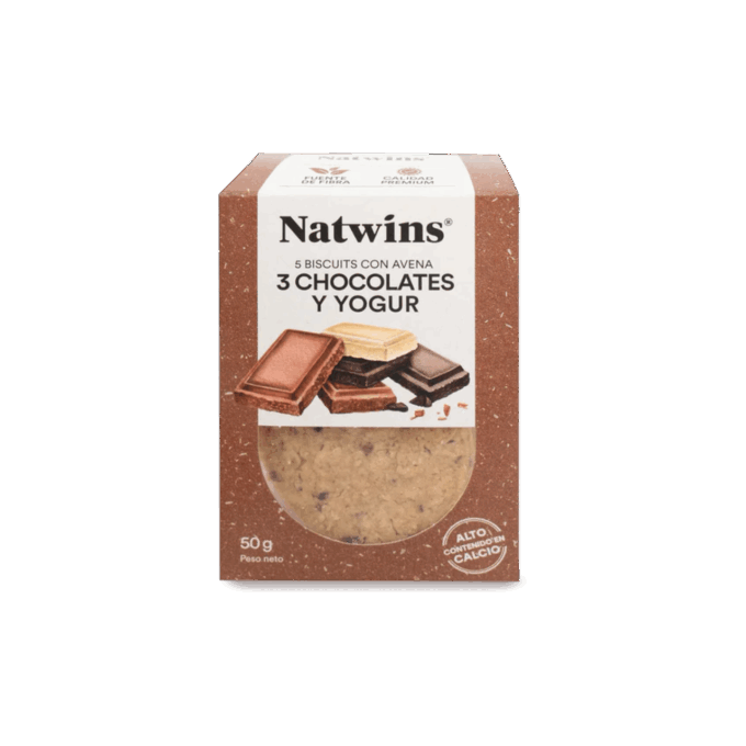 Bolachas Natwins® 3 Chocolate e Iogurte 5 unid