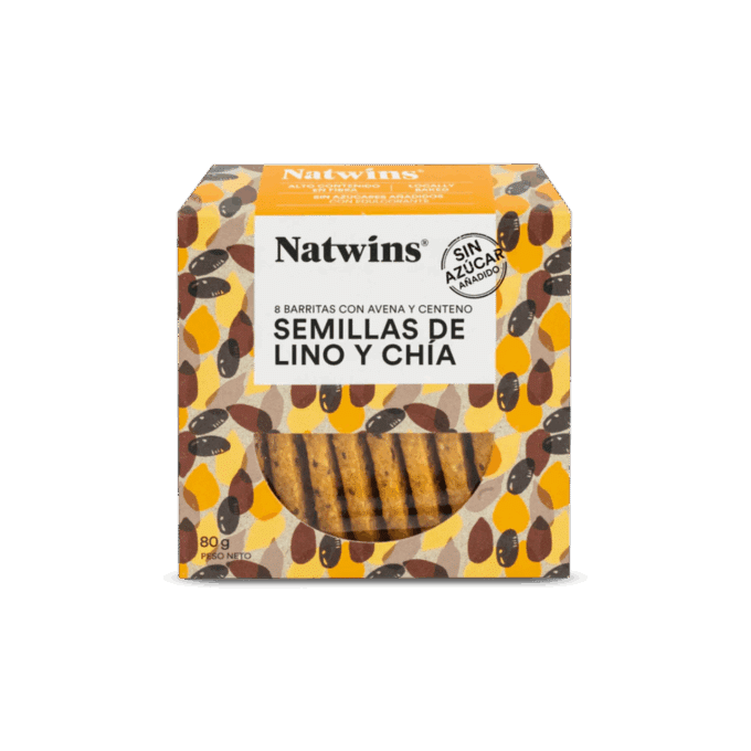 Bolachas Natwins® Sementes de Linho e Chia 8 unid