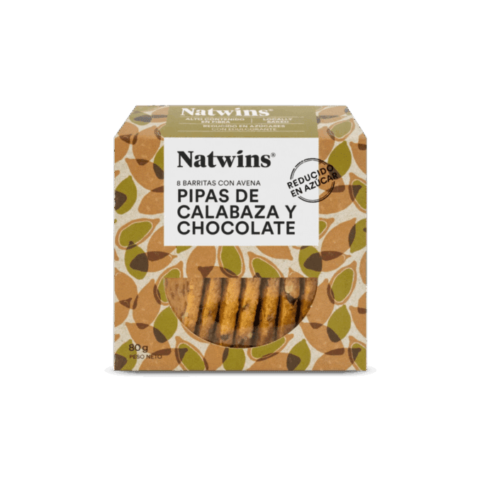 Bolachas Natwins® Sementes de Abóbora e Chocolate 8 unid